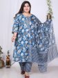 Swasti Floral Printed Regular Sequinned Pure Cotton Kurta with Trousers & Dupatta Fashion