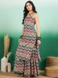 Sangria Printed Straight Kurta With Palazzo Set on Sale