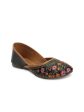 Anouk Black & Pink Embroidered Ethnic Mojaris Hot on Sale