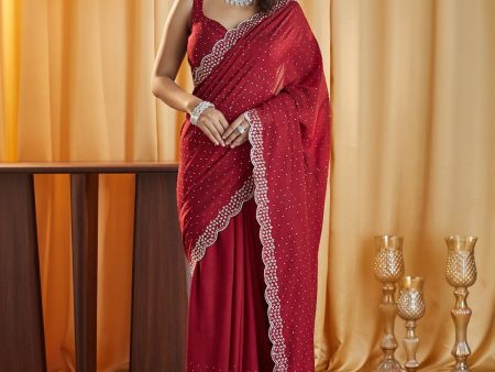 kasee Embellished Beads and Stones Silk Blend Saree Fashion