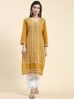 HOUSE OF KARI Ethnic Motifs Embroidered Chikankari Cotton Kurta For Cheap