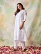 HOUSE OF KARI Ethnic Motifs Embroidered Chikankari Kurta Sale