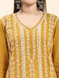 HOUSE OF KARI Ethnic Motifs Embroidered Chikankari Cotton Kurta For Cheap