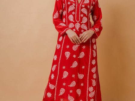 HOUSE OF KARI Ethnic Motifs Chikankari Silk Kurta Sale