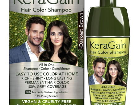 KeraGain Hair Color Shampoo - Darkest Brown Online now